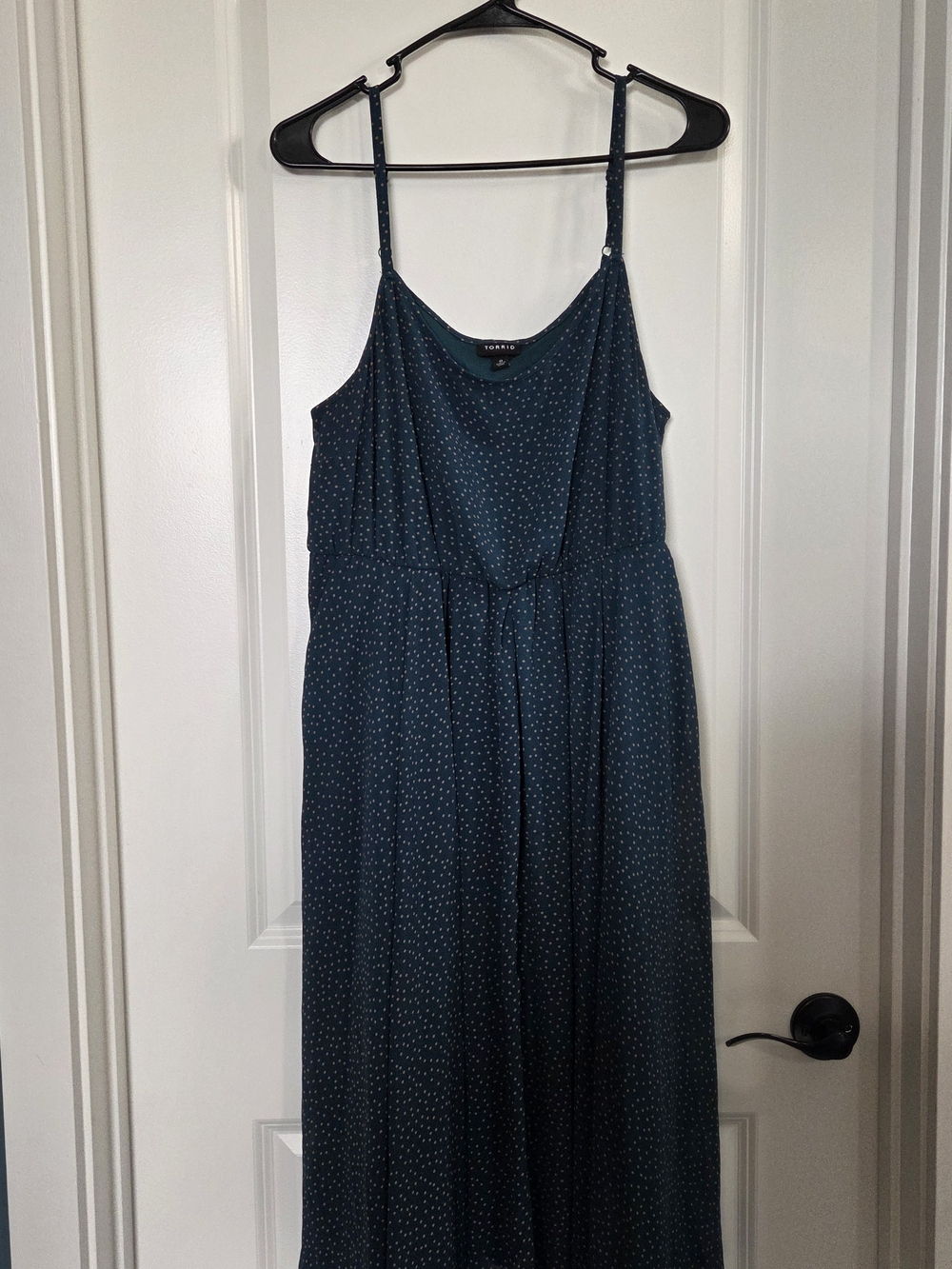 Forever 21 Teal Polka Dot Maxi Dress